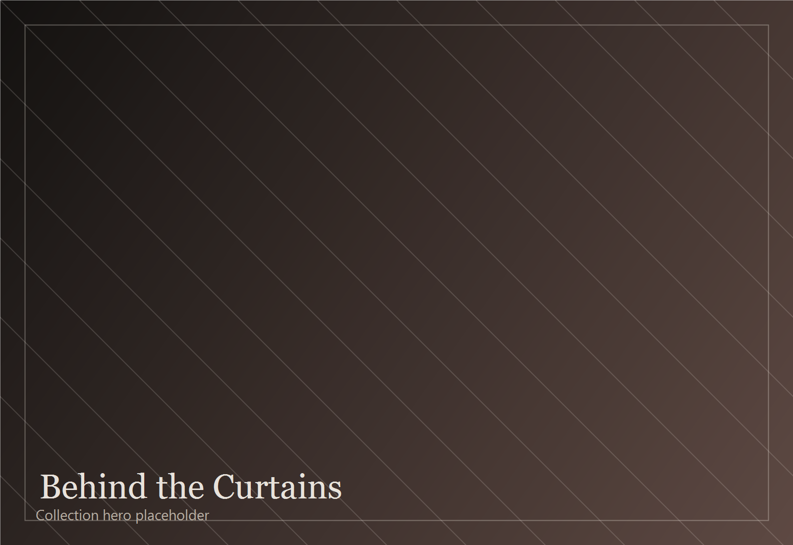 Visual atmosphere for the Behind the Curtains photography collection.